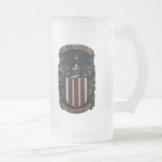 De Cerveja Vidro Jateado Caneca da crista do Brogan