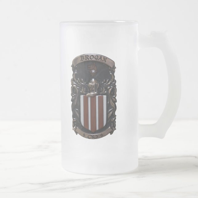 De Cerveja Vidro Jateado Caneca da crista do Brogan (Direita)