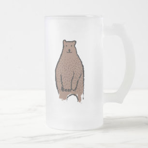 De Cerveja Vidro Jateado Caneca da identidade do urso