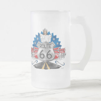 De Cerveja Vidro Jateado Caneca da vaqueira da rota 66