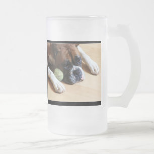 De Cerveja Vidro Jateado Caneca do cão do pugilista