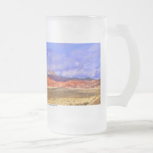 De Cerveja Vidro Jateado Caneca do céu azul