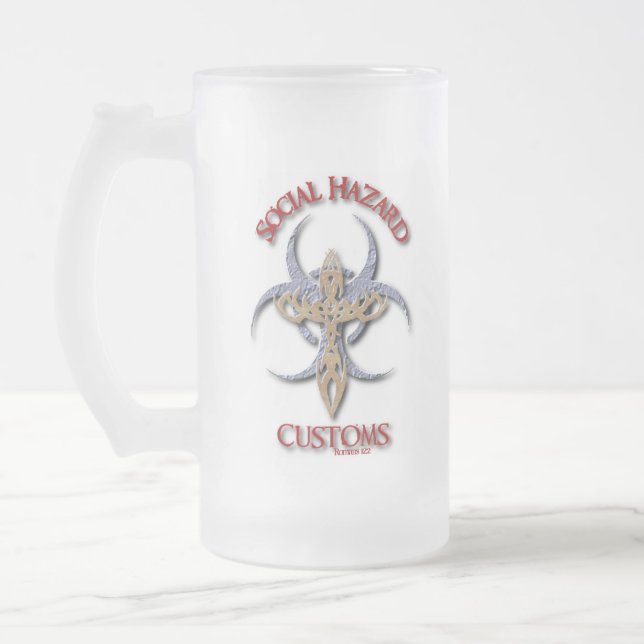 De Cerveja Vidro Jateado caneca do fosco (Esquerda)