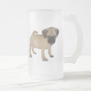 De Cerveja Vidro Jateado Caneca do fosco com bebê Puggle