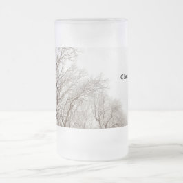 De Cerveja Vidro Jateado Caneca do fosco da árvore da neve