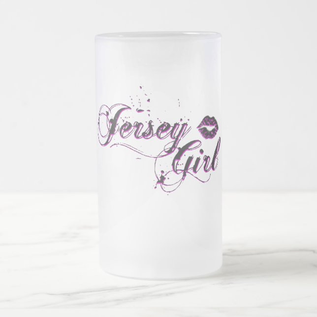 De Cerveja Vidro Jateado Caneca do fosco da menina do jérsei (Centro)