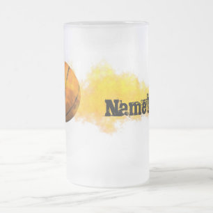 De Cerveja Vidro Jateado Caneca do fosco do basquetebol