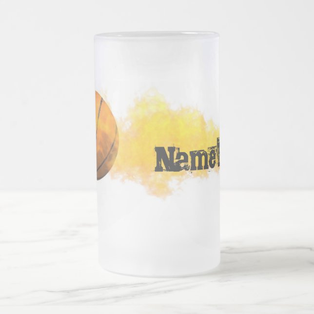 De Cerveja Vidro Jateado Caneca do fosco do basquetebol (Centro)