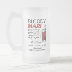 De Cerveja Vidro Jateado Caneca do fosco do Bloody Mary - 16oz