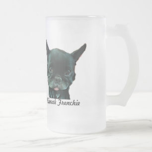 De Cerveja Vidro Jateado Caneca do fosco do buldogue francês