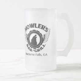 De Cerveja Vidro Jateado Caneca do fosco do Howler