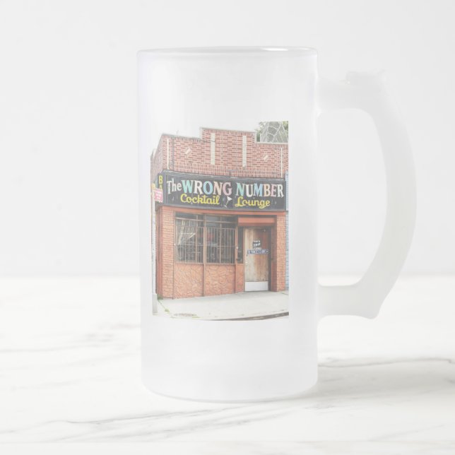 De Cerveja Vidro Jateado Caneca do fosco do número errado (Direita)