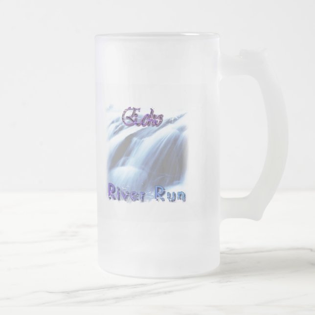 De Cerveja Vidro Jateado Caneca do funcionamento do rio (Direita)