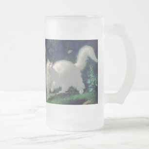 De Cerveja Vidro Jateado Caneca do gato do angora