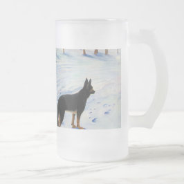 De Cerveja Vidro Jateado Caneca do german shepherd
