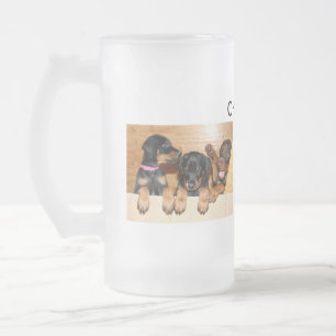 De Cerveja Vidro Jateado Caneca dos elogios do Doberman