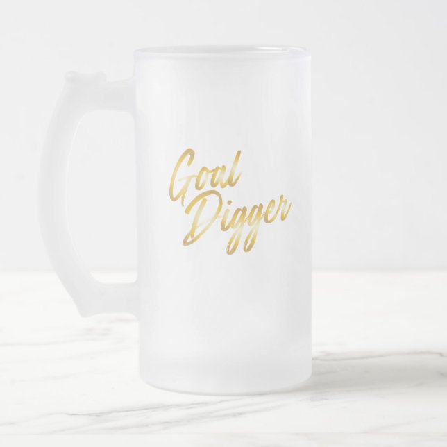 De Cerveja Vidro Jateado Caneca Fosca Goal Digger (Esquerda)