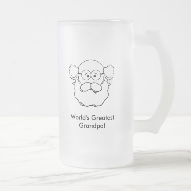 De Cerveja Vidro Jateado Caneca Fosqueada do Melhor Vô (Direita)