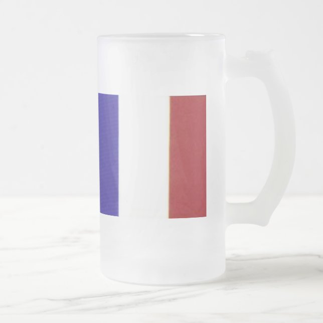 De Cerveja Vidro Jateado Caneca francesa da bandeira (Direita)