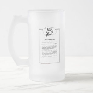De Cerveja Vidro Jateado Caneca Geada do Credo dos Aviadores Navais