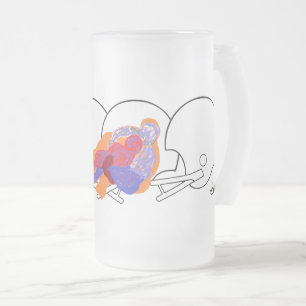De Cerveja Vidro Jateado Caneca Geada : O Jogo Está On