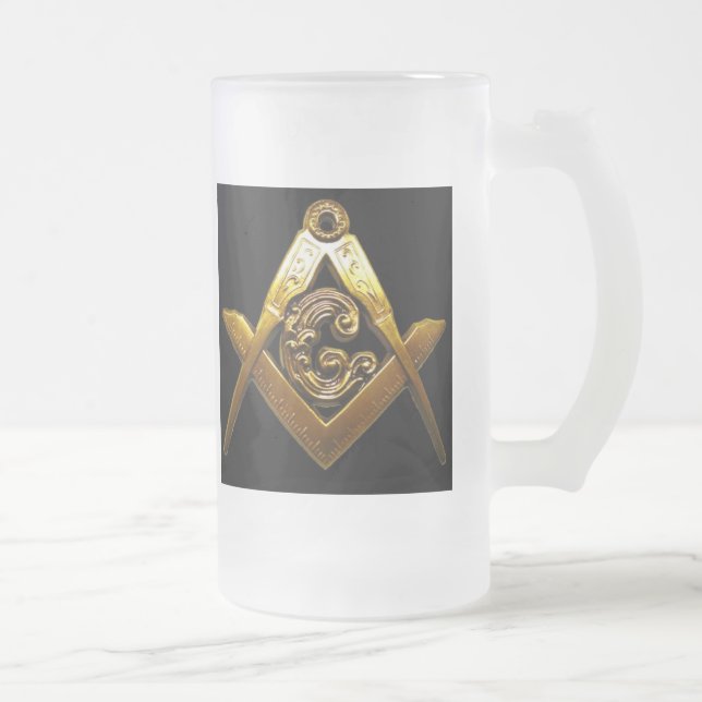 De Cerveja Vidro Jateado Caneca maçónica (Direita)