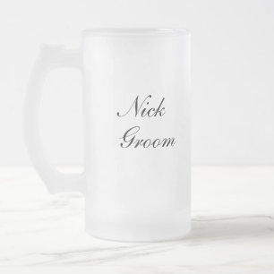De Cerveja Vidro Jateado Caneca personalizada do noivo