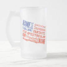 Caneca Personalizada Nome(s) Palavras bandeira EUA