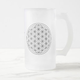 De Cerveja Vidro Jateado Caneca sagrado do fosco da geometria
