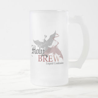 De Cerveja Vidro Jateado Caneca santamente do fosco da fermentação - 16oz