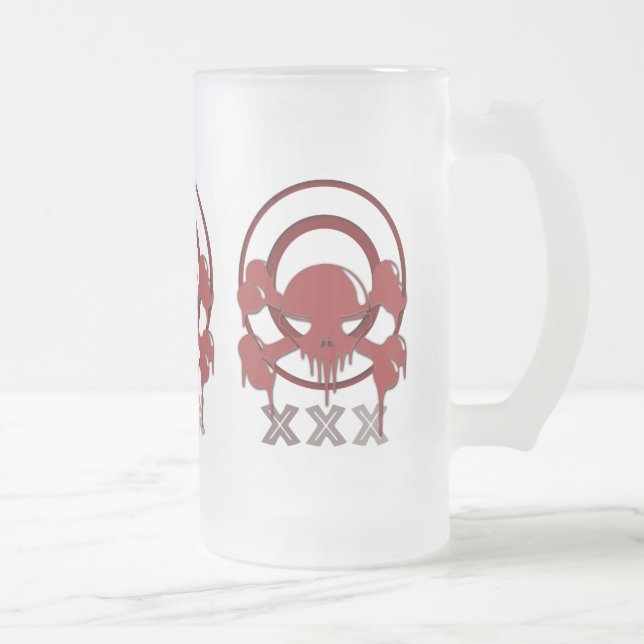 De Cerveja Vidro Jateado caneca skullex (Direita)