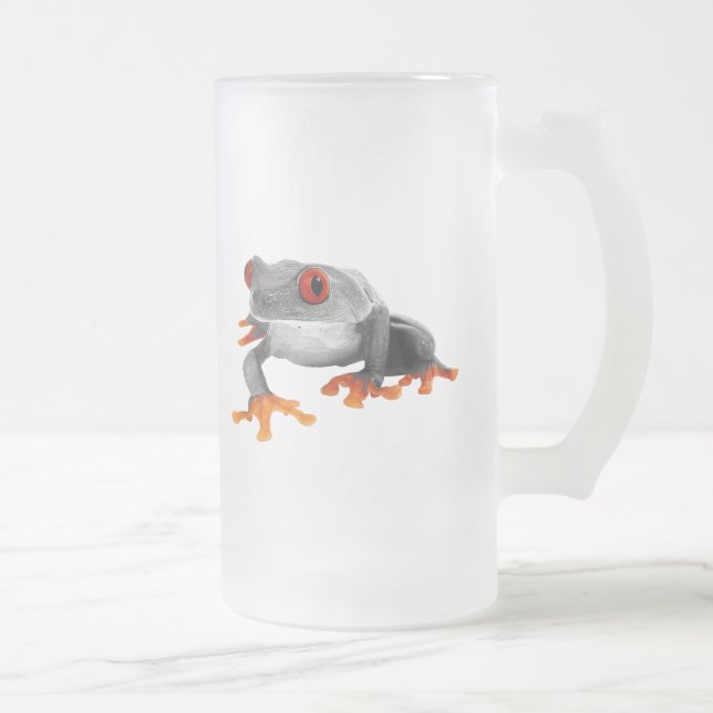 De Cerveja Vidro Jateado Caneca tropical do sapo.! (Direita)