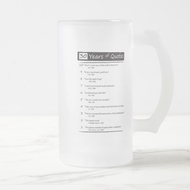 De Cerveja Vidro Jateado citações em uma caneca gelado - personalizada (Direita)