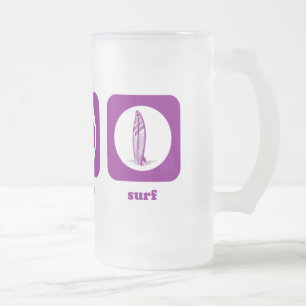 De Cerveja Vidro Jateado Coma. Sono. Surf. Caneca