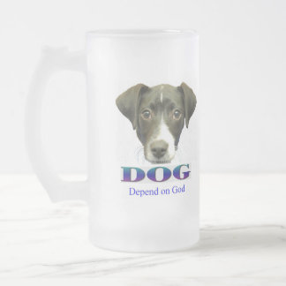 De Cerveja Vidro Jateado Dependa da caneca do fosco do deus