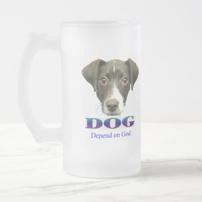 De Cerveja Vidro Jateado Dependa da caneca do fosco do deus (Esquerda)