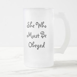 De Cerveja Vidro Jateado Ela que deve ser caneca obedecida