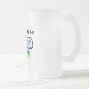 De Cerveja Vidro Jateado "Eu estou tomando a 5a" caneca do fosco