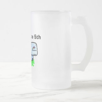 De Cerveja Vidro Jateado "Eu estou tomando a 5a" caneca do fosco