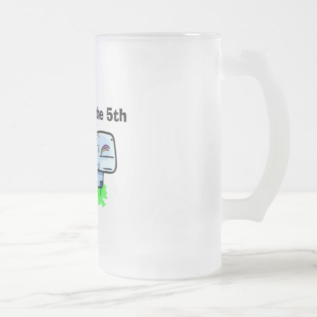 De Cerveja Vidro Jateado "Eu estou tomando a 5a" caneca do fosco (Direita)
