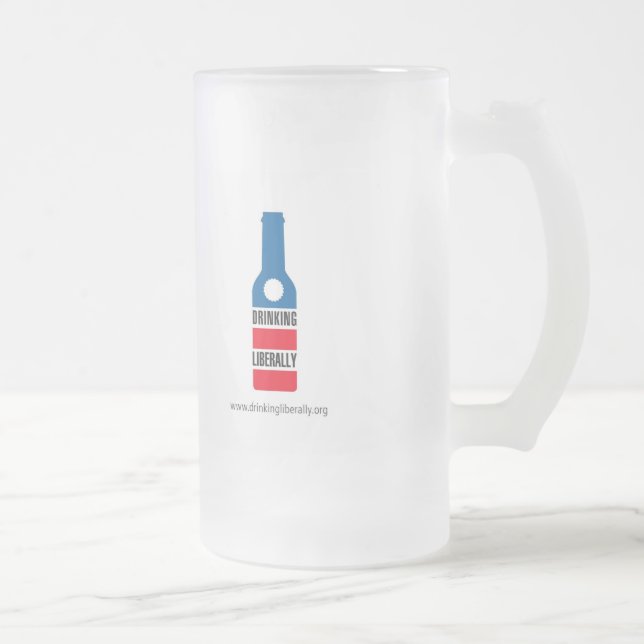 De Cerveja Vidro Jateado Fosco que bebe liberalmente a caneca (Direita)