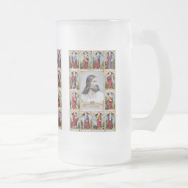 De Cerveja Vidro Jateado Jesus e a caneca dos apóstolos