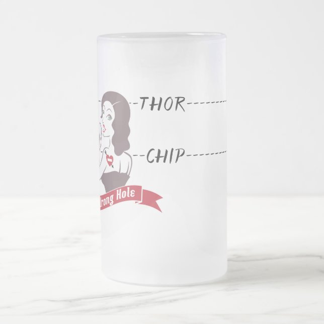 De Cerveja Vidro Jateado Microplaqueta do furo ou caneca errada do Thor (Centro)