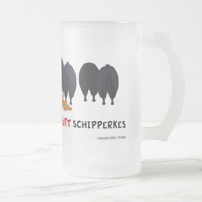 De Cerveja Vidro Jateado Nada termina a caneca dos Schipperkes (Direita)