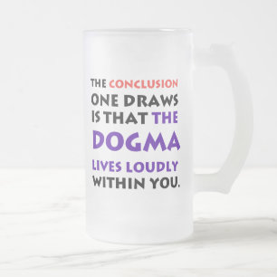 De Cerveja Vidro Jateado O dogma vive geou alta a caneca