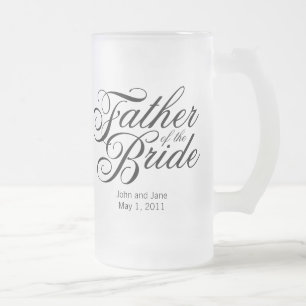 De Cerveja Vidro Jateado Pai da caneca da noiva