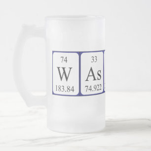 De Cerveja Vidro Jateado Wassup mesa periódica caneca gelada