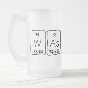 De Cerveja Vidro Jateado Wassup mesa periódica caneca gelada
