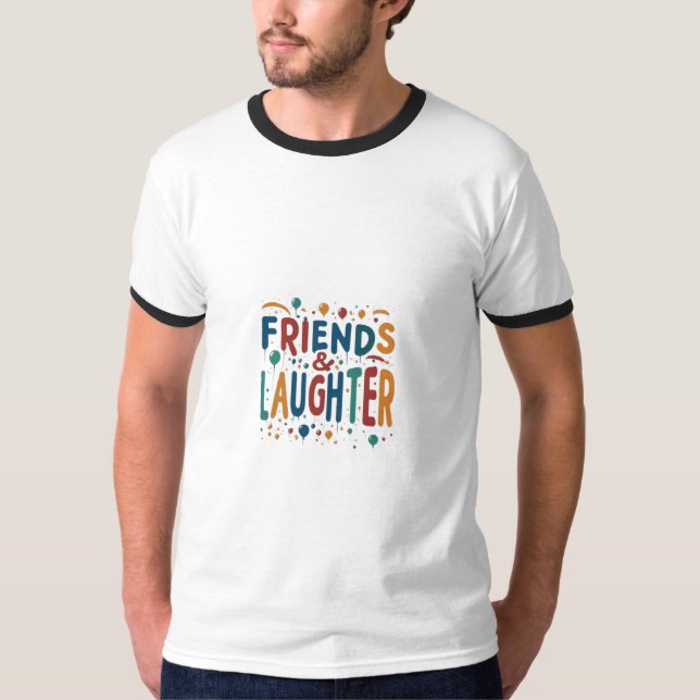 👕 de Coleção de Camisas 💓 Amigos e Risos (Frente)