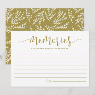 De Conselho Memória favorita da caligrafia Dourado do cartão